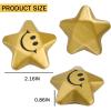Dcoteh 36 Pieces Exercise Balls for Adults Bulk Smile Face Star Foam Ball Gold, 1.6 Inch view 3