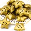 Dcoteh 36 Pieces Exercise Balls for Adults Bulk Smile Face Star Foam Ball Gold, 1.6 Inch view 4