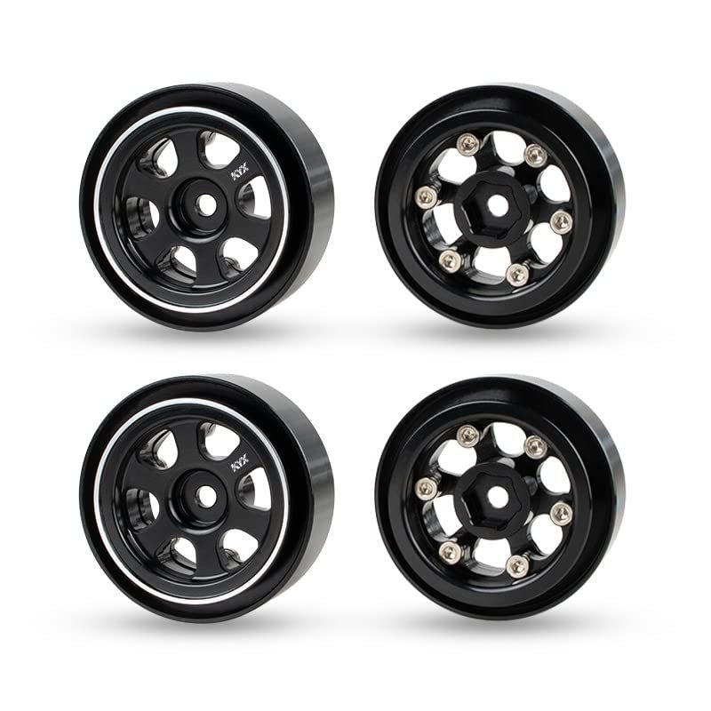 KYX Racing Aluminum 1.35" Wheel Rims Upgrades Parts Accessories for 1/18 RC Crawler Car Traxxas TRX4M