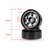 KYX Racing Aluminum 1.35" Wheel Rims Upgrades Parts Accessories for 1/18 RC Crawler Car Traxxas TRX4M view 4