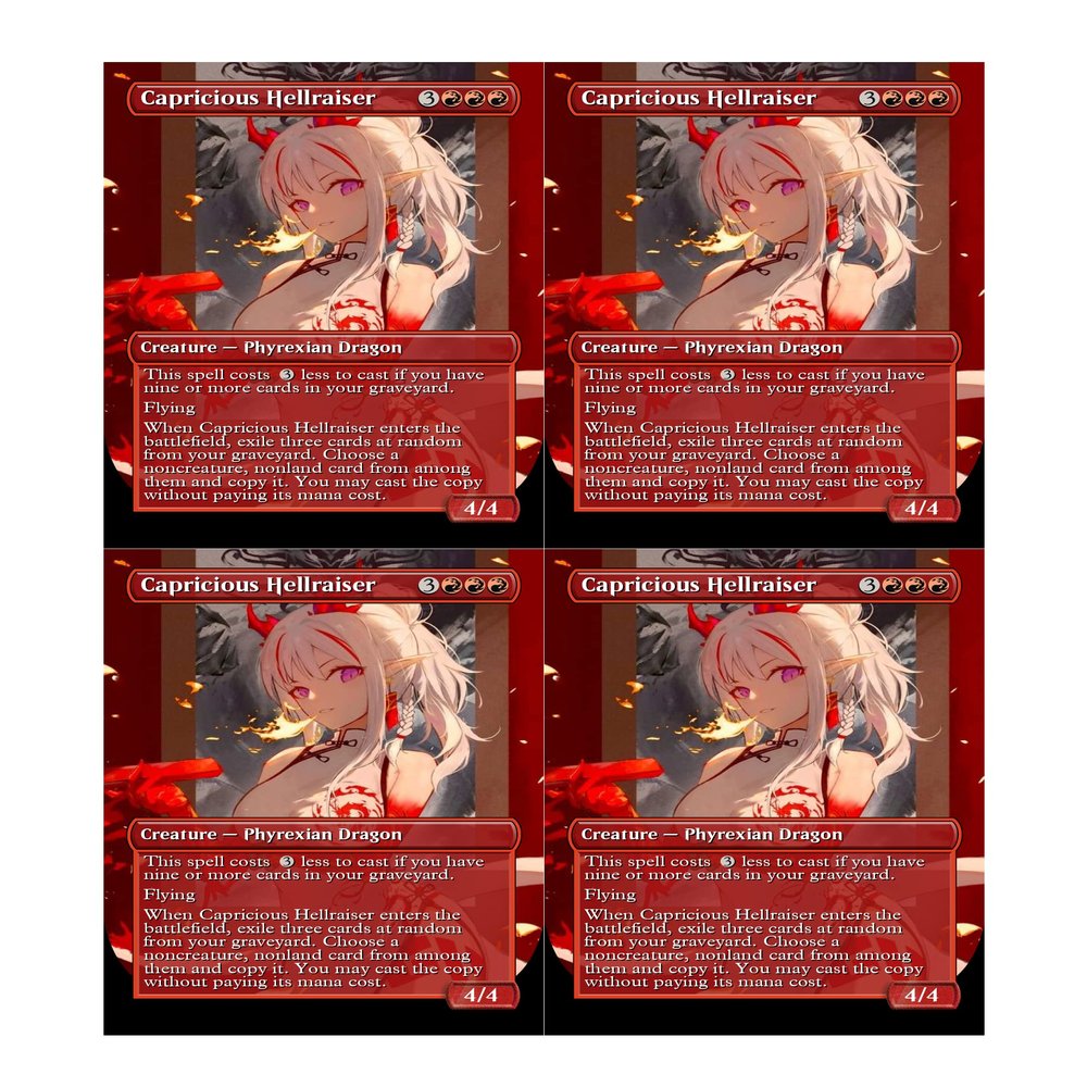 4x | Capricious Hellraiser | Anime | Full Art | Foil or Non-Foil (Foil)