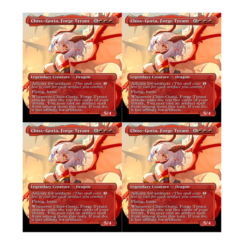 4x | Chiss-Goria, Forge Tyrant | Anime | Full Art | Foil or Non-Foil (Foil)