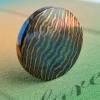 Titanium Damascus EDC Coin, Handmade Timascus Coin, Mokuti for Commemorative Collectors, Beautiful Souvenir, Novelty Piece, Odds and Ends, Handicrafts, Niche Decorations, Pendant Gifts view 2