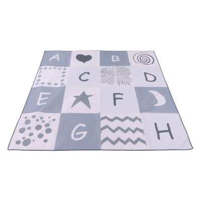 51" x 51" Cute Alphabet Baby Play Mat for Floor Large Size Anti Slip Waterproof Durable Nylon Baby Splat Mat for Under High Chair Mat for Home Camping Outdoor Indoor