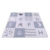51" x 51" Cute Alphabet Baby Play Mat for Floor Large Size Anti Slip Waterproof Durable Nylon Baby Splat Mat for Under High Chair Mat for Home Camping Outdoor Indoor view 1