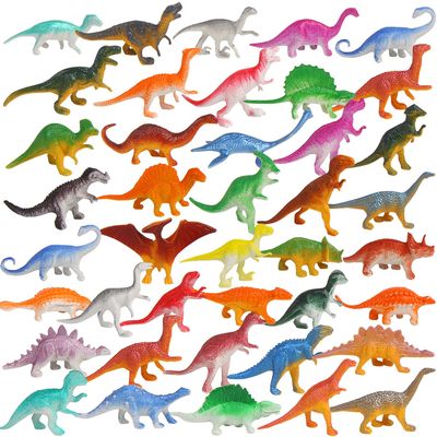 FINGOOO 78 Pieces Mini Dinosaur Figures, Plastic Small Dinosaur Toys for Cupcake Topper Dino Party Favor Supplies Christmas Goodie Bag Stuffers