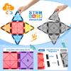 100PCS Magnetic Tiles STEM Building Toys Set with 2 Cars, Sensory Stacking Magnetic Blocks for Toddlers & Kids, Ideal for Preschool Montessori Toys Christmas Birthday Gifts for Boys & Girls Ages 3+ view 2