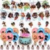ADIANZI Dachshund Birthday Party Decorations Funny Dachshund Birthday Banner Hanging Swirls Dachshund Cake Topper Balloons Cupcake Toppers Dachshund Party Supplies With Different Dog Faces view 1