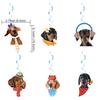 ADIANZI Dachshund Birthday Party Decorations Funny Dachshund Birthday Banner Hanging Swirls Dachshund Cake Topper Balloons Cupcake Toppers Dachshund Party Supplies With Different Dog Faces view 4