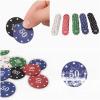 Poker Chips, Professional Poker Chips, Denomination Poker Chips Set, Texas Hold Poker Chip Set, Colorful Poker Chips, Dice Striped Poker Chips for Card Blackjack Games Homes Parties 100 Pieces view 3