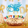1Pc Sweet Teenager 16 Cake Topper Glitter 16th Birthday Cake Pick Decorations for Cheers to 16 Years Old 16th Birthday Party Cake Decorations Supplies Light Blue view 4