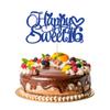 1Pc Happy Sweet 16 Cake Topper Glitter 16th Birthday Cake Pick Decorations for Cheers to 16 Years Old 16th Birthday Party Cake Decorations Supplies Deep Blue view 1