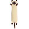 Yeqivo Cat Plush Pillow Soft Cat Long Stuffed Animal Kitten Cute Long Plush Cat Toy for Kids Girlfriend(90CM,Beige) view 1