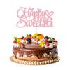 1Pc Happy Sweet 16 Cake Topper Glitter 16th Birthday Cake Pick Decorations for Cheers to 16 Years Old 16th Birthday Party Cake Decorations Supplies Pink view 1