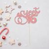 1Pc Sweet 16 Cake Topper Glitter 16th Birthday Cake Pick Decorations for Cheers to 16 Years Old 16th Birthday Party Cake Decorations Supplies Rose Gold view 3