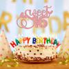 1Pc Sweet 16 Cake Topper Glitter 16th Birthday Cake Pick Decorations for Cheers to 16 Years Old 16th Birthday Party Cake Decorations Supplies Rose Gold view 4