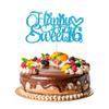 1Pc Happy Sweet 16 Cake Topper Glitter 16th Birthday Cake Pick for Cheers to 16 Years Old 16th Birthday Party Cake Decorations Supplies Light Blue view 1