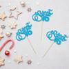 24Pcs 16th Birthday Cupcake Toppers Glitter Sixteen Happy Sweet 16 Cupcake Picks Cheers to 16 Years Old Cupcake Decorations for 16th Birthday Anniversary Party Cake Decorations Supplies Light Blue view 4