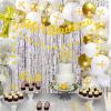 Mi Bautizo Decorations Set Gold Glitter Mi Bautizo Banner Cross Balloons Arch Garland God Bless Cupcake Toppers Mexican Baptism Party Decorations Newborn Baby Celebrations Baby Shower view 3