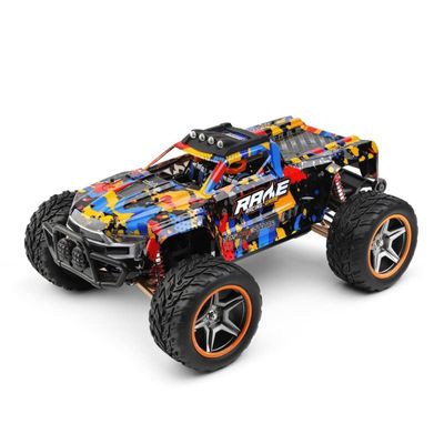 WLtoys 104016 1:10 2.4G Racing Remote Control Car 55KM/H 4WD Large Alloy Electric Remote Control Crawler Children's Toy (104016 1 * 2200mAh)