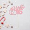 1Pc Sweet Teenager 16 Cake Topper Glitter 16th Birthday Cake Pick Decorations for Cheers to 16 Years Old 16th Birthday Party Cake Decorations Supplies Pink view 3