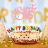 1Pc Sweet Teenager 16 Cake Topper Glitter 16th Birthday Cake Pick Decorations for Cheers to 16 Years Old 16th Birthday Party Cake Decorations Supplies Pink view 4
