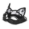 NICEYST Fun Animal Halloween Mask Furry Half Face Mask Bunny Masks Halloween Cosplay Costume Carnival Party Costume Props (Style 4-Black Cat) view 2
