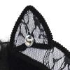 NICEYST Fun Animal Halloween Mask Furry Half Face Mask Bunny Masks Halloween Cosplay Costume Carnival Party Costume Props (Style 4-Black Cat) view 4