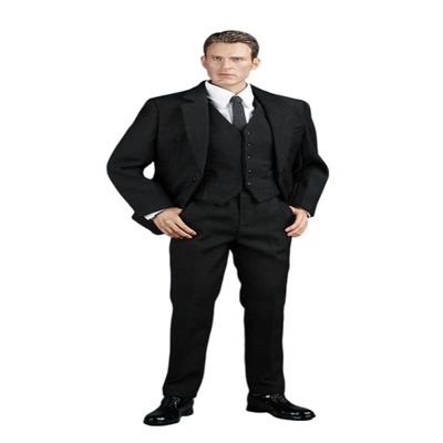 1/6 Scale Male Clothes,Men's Tailored Suit Costume Clothing for 12inch Male Muscle Action Figure Body (Black)
