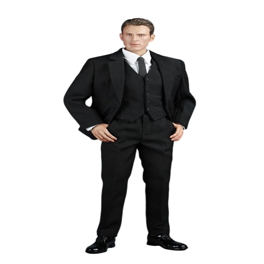 1/6 Scale Male Clothes,Men's Tailored Suit Costume Clothing for 12inch Male Muscle Action Figure Body (Black)