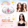 Zhanmai 24 Pcs Tiara Crown Set Princess Crown for Girls Plastic Tiaras Dress up Costume Party Favor Accessories Kid Birthday (Pink) view 2