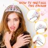 Zhanmai 24 Pcs Tiara Crown Set Princess Crown for Girls Plastic Tiaras Dress up Costume Party Favor Accessories Kid Birthday (Pink) view 4