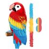 Threan Small Parrot Piata Hawaiian Party Supplies Parrot Piata Bird Toy with Blindfold Stick for Luau Hawaii Summer Rainforest Tropical Pirate Theme Birthday Decorations view 1