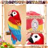 Threan Small Parrot Piata Hawaiian Party Supplies Parrot Piata Bird Toy with Blindfold Stick for Luau Hawaii Summer Rainforest Tropical Pirate Theme Birthday Decorations view 3