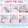Zhanmai 24 Pcs Tiara Crown Set Princess Crown for Girls Plastic Tiaras Dress up Costume Party Favor Accessories Kid Birthday (Blue, Purple, Pink, Rose Red) view 3