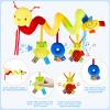 Baby Crib Hanging Rattles Toys - Infant Baby Worm Crib Bed Around Rattle Bell Cartoon Insect Spiral Hanging Toy with Ringing Bell for Infants Bed Stroller Car Seat Bar for Babies Boys and Girls view 2