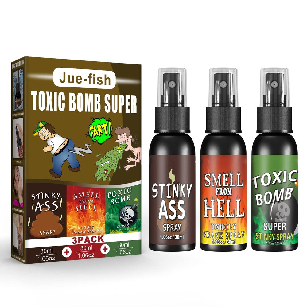 A AIFAMY 3P Fart Spray Extra Strong 30ml Potent Stink Spray Non Toxic Fart Bomb Prank Stuff Hilarious Gag Gifts for Adults or Kids