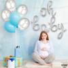 KatchOn Silver Oh Baby Balloon Sign - 16 Inch | Baby Shower, Gender Reveal Balloon Decoration | Sign Backdrop | Banner view 2