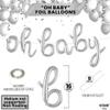 KatchOn Silver Oh Baby Balloon Sign - 16 Inch | Baby Shower, Gender Reveal Balloon Decoration | Sign Backdrop | Banner view 4