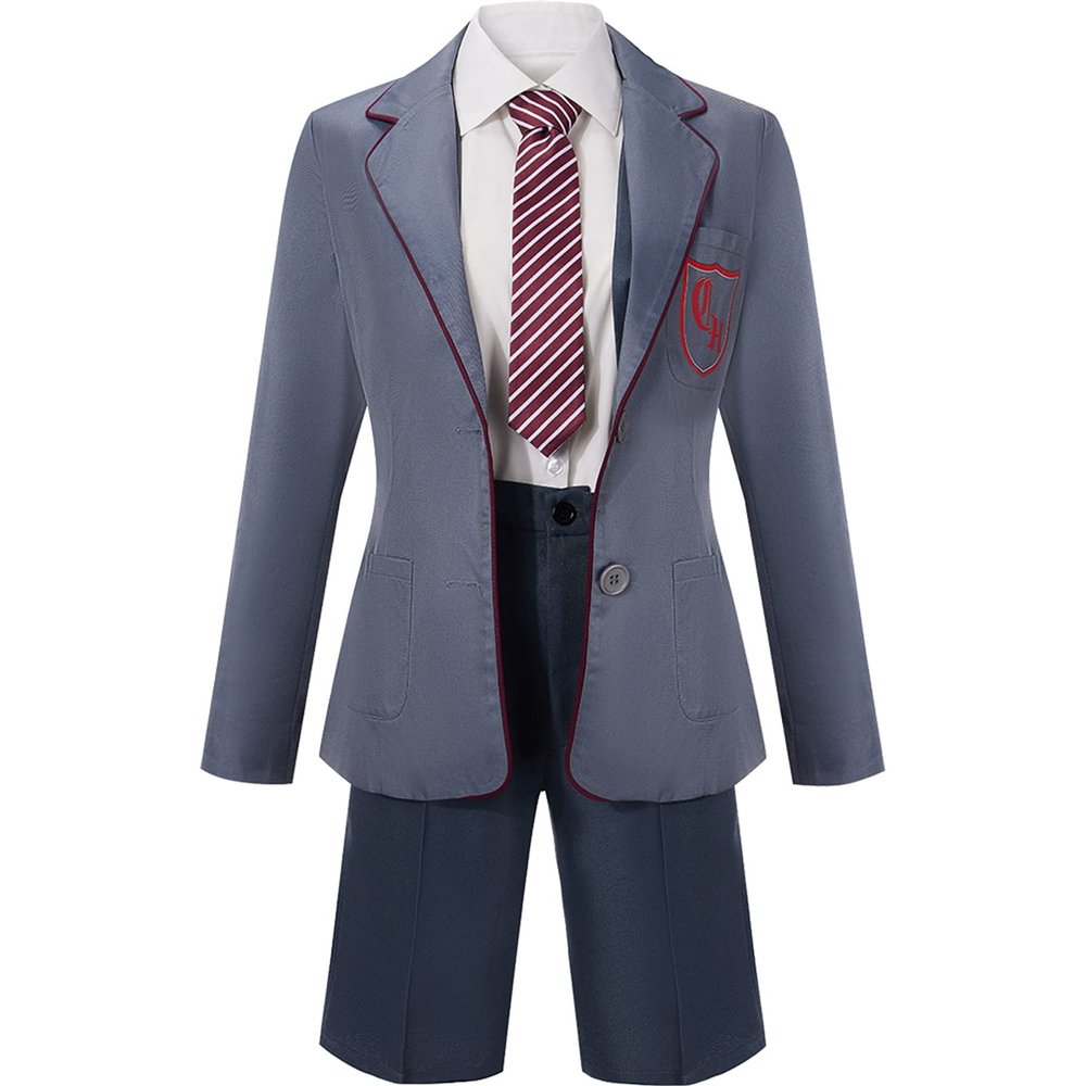 AwwwCos Cosplay Costume School Uniform Suit Halloween Party Outfits Jacket Shirt Dress Tie D 140