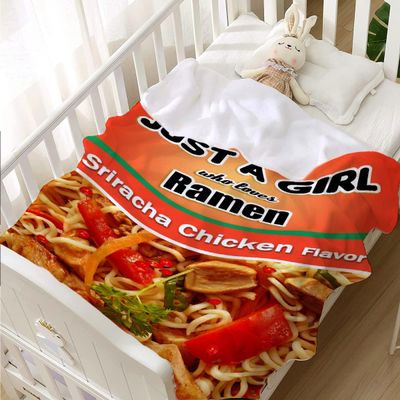 Todeyya Ramen Sriracha Chicken Flavor Super Soft Warm Toddler Throw Baby Blanket, Newborn, Infant Nursery Blanket for Stroller, Crib Birthday Gifts XS 30"X40" for Pet