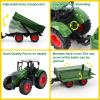 Peagprav Farm Toys Tractor with Trailer-16.5 Inches Tractor Playset 1/24 Scale Gripper Frontloader Spreader for Boys Kids Toddlers Age 3-7 Years Old view 2
