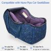 YOREPEK Infant Car Seat Travel Bag Compatible with Nuna Pipa Car Seat and Base,Fit for Graco SnugRide 35 Lite and Base,Car Seat Carrier for Airport,Carseat Travel Cover for Baby Travel Essentials,BLUE view 2