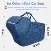 YOREPEK Infant Car Seat Travel Bag Compatible with Nuna Pipa Car Seat and Base,Fit for Graco SnugRide 35 Lite and Base,Car Seat Carrier for Airport,Carseat Travel Cover for Baby Travel Essentials,BLUE view 4