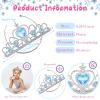 Zhanmai 24 Pcs Tiara Crown Set Princess Crown for Girls Plastic Tiaras Dress up Costume Party Favor Accessories Kid Birthday (Blue, Purple, Pink, Rose Red, Yellow, Green) view 2