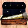 VETERIS Handmade Nautical Brass Antique Finish Kaleidoscope with Leather Box Gift for Everyone Children Toy view 4
