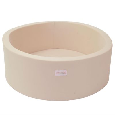 Crenailro Beige Foam Ball Pit for Toddlers, 35 Inch Baby Ball Pit Soft Round and Easy to Set or Clean, Baby Playpen Ball Pool is Ideal Gift for Kids-Balls NOT Included