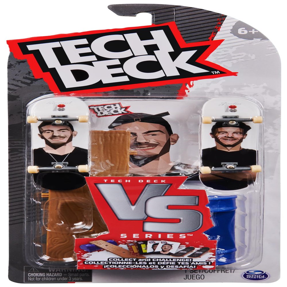 Tech Deck Versus Series - Fingerboard Set of 2 with Obstacle, Trick Cards and Accessories (Random Selection - Assorted Products) for Fingerboarding and Collecting