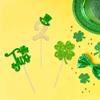 24Pcs Lucky Two Cupcake Topper St. Patrick 2nd Birthday Cupcake Decoration for Lucky Charm Birthday Decor Shamrocks Theme Irish Day Baby Shower 2nd Anniversary Supplies view 4