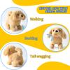 KSABVAIA Plush Golden Retriever Toy Puppy Electronic Interactive Dog - Walking, Barking, Tail Wagging, Stretching Companion Animal for Kids Toddlers view 2